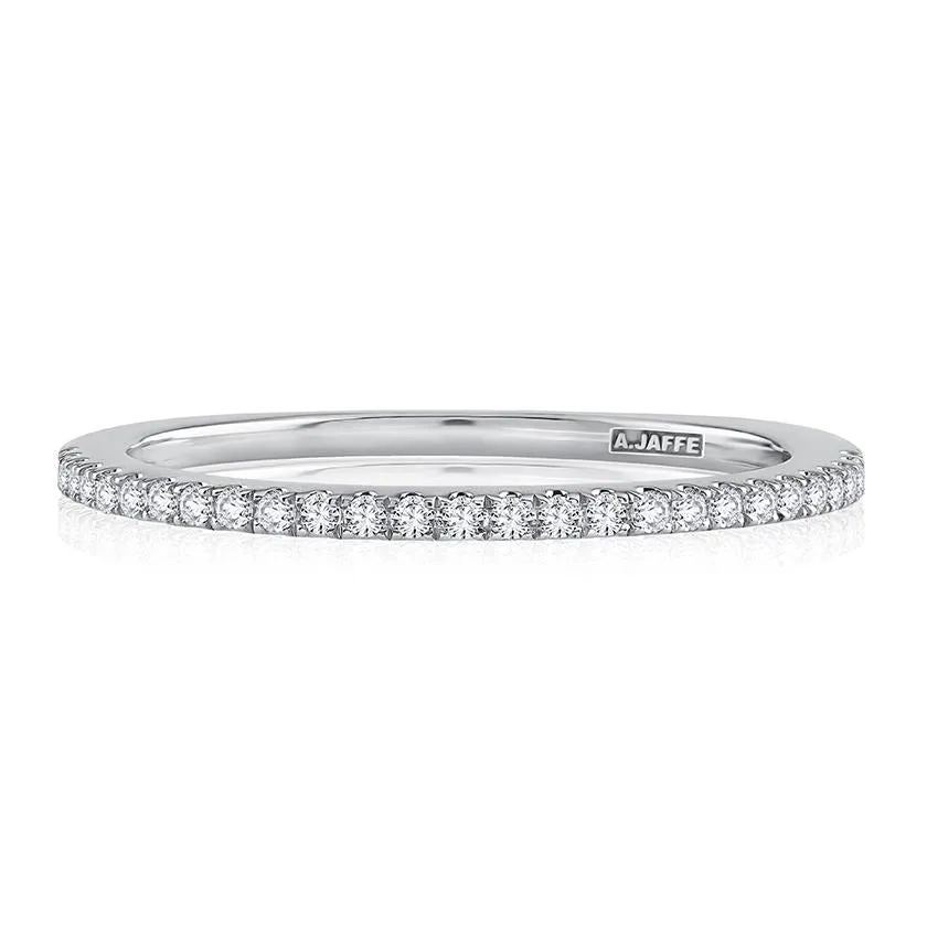 0.13ctw Pave Diamond Wedding Band/Stackable Ring