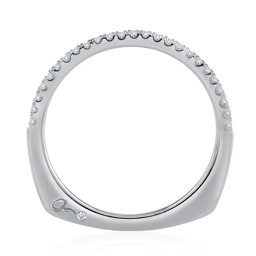 0.13ctw Pave Diamond Wedding Band/Stackable Ring