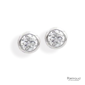 1.00ct F VS2 Diamond Platinum Earrings