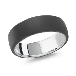 14K White Gold Ring from the Noir Collection by Malo - MRDA-104-7W