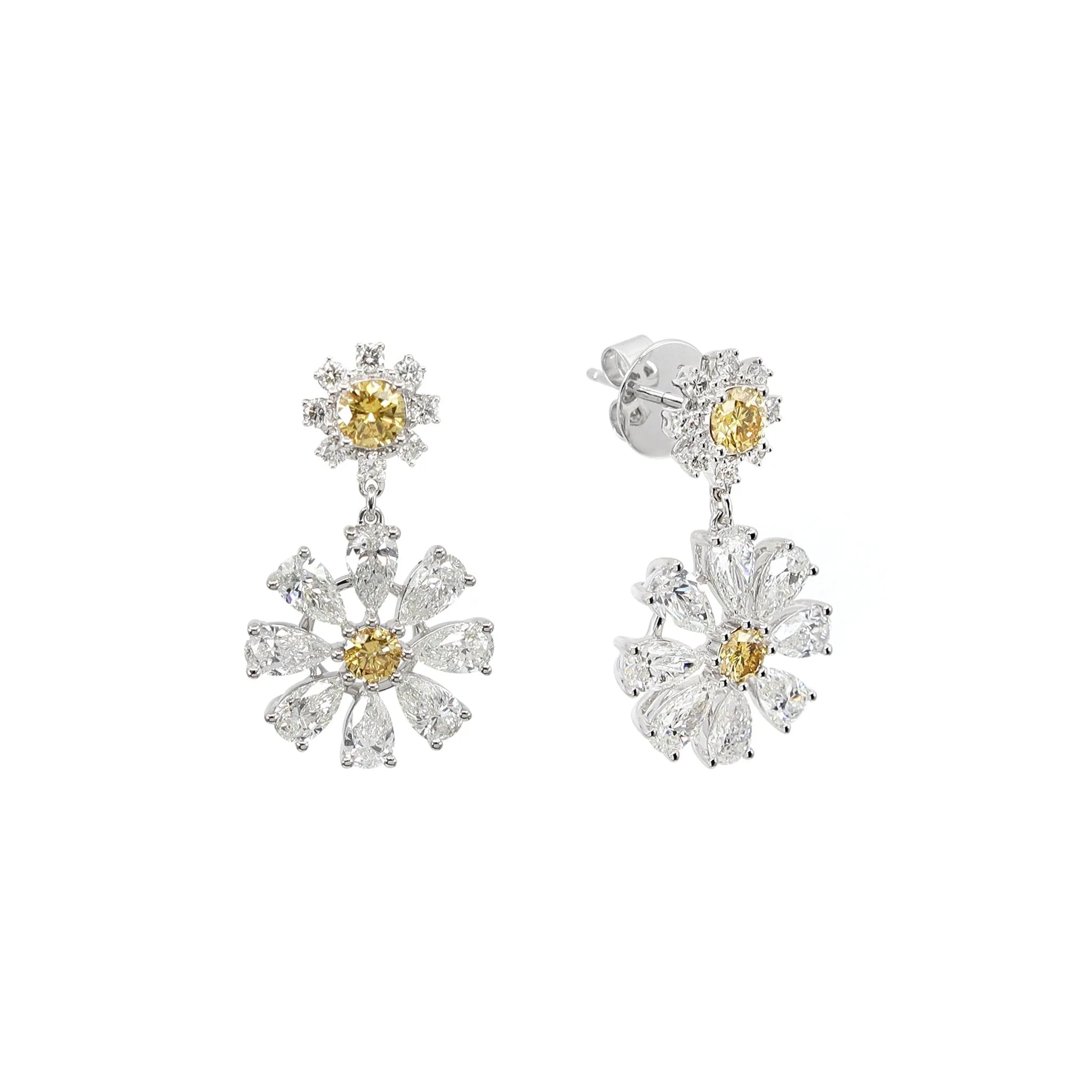 18K White Gold Tdw. 5.06ct Diamond Earring - 20735968