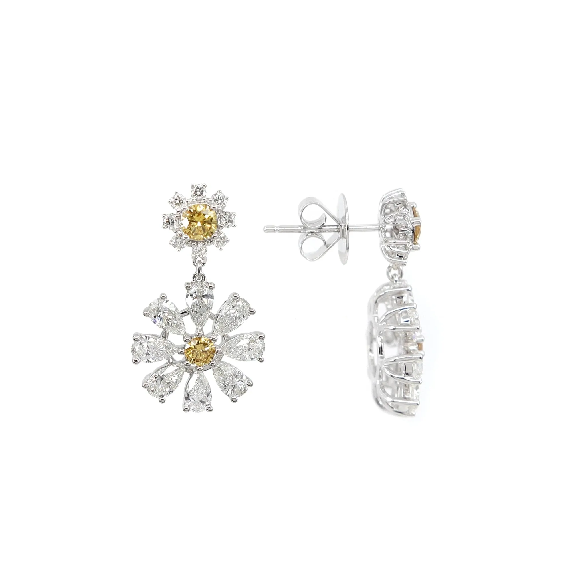 18K White Gold Tdw. 5.06ct Diamond Earring - 20735968