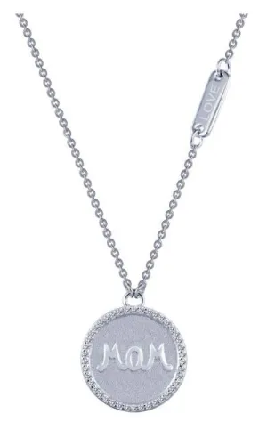 9N042CLP Mom Simulated Diamond Necklace