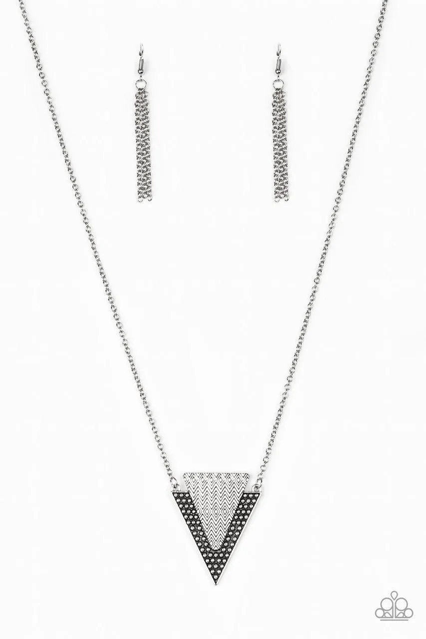 Ancient Arrow Silver Paparazzi Neckleace