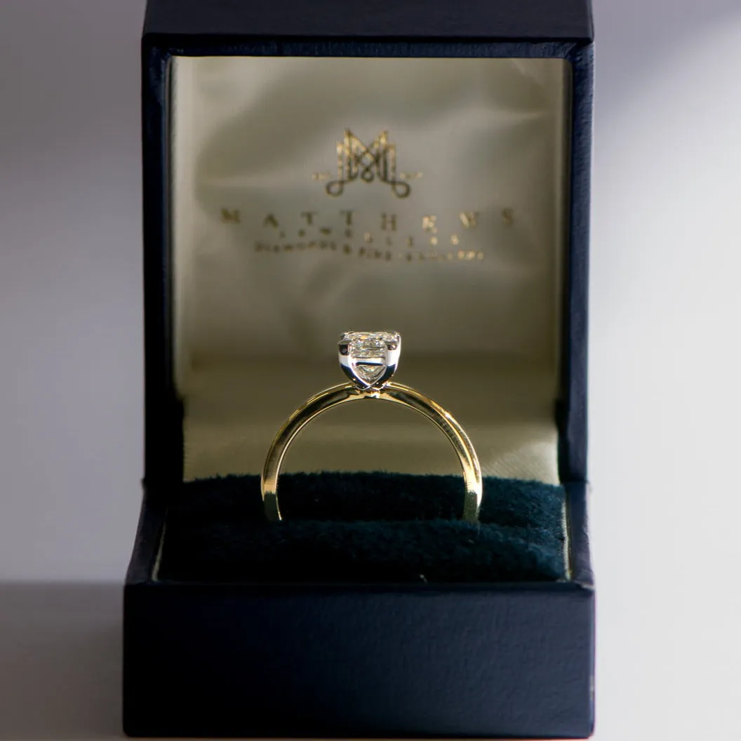 Anika | Princess Cut Solitaire Diamond Engagement Ring