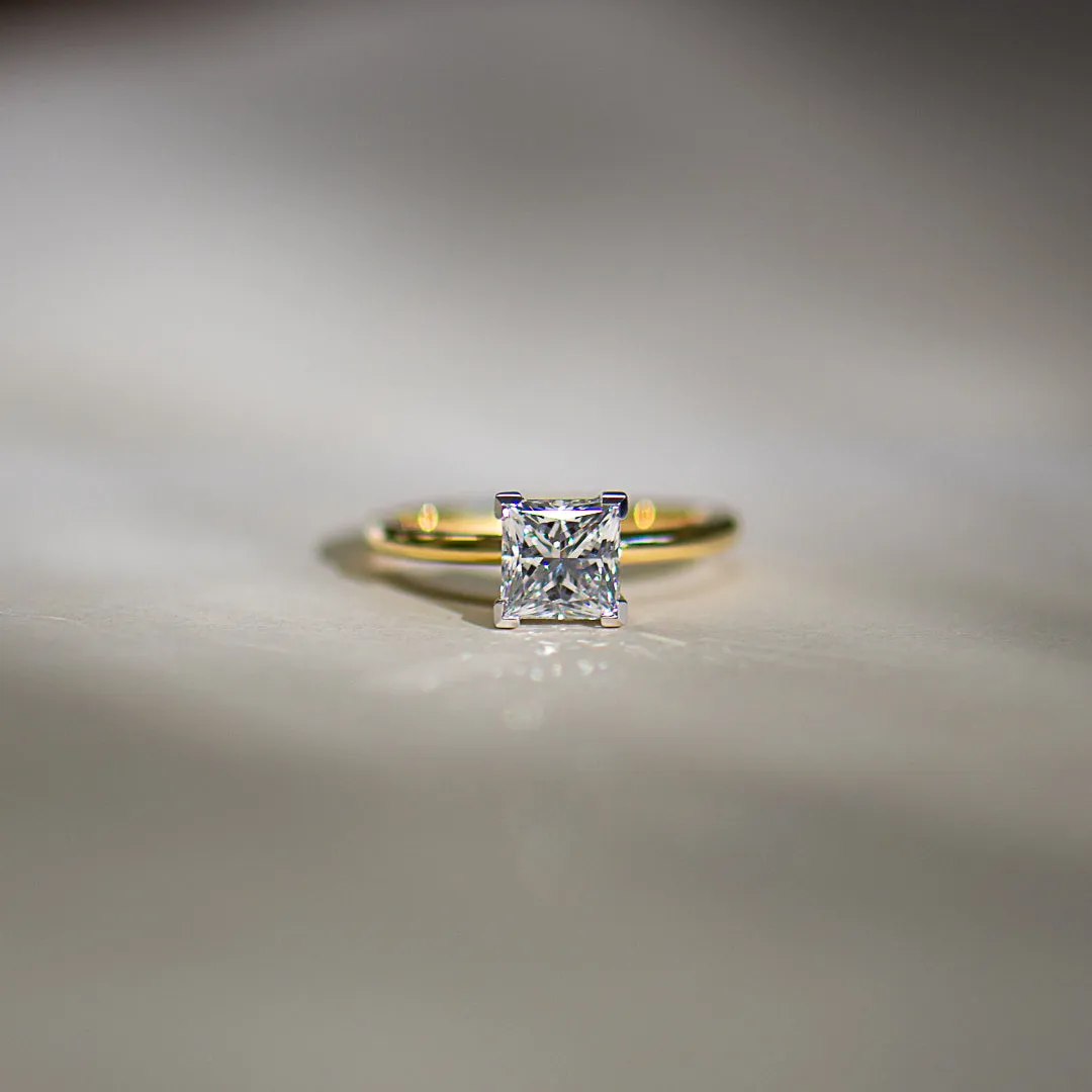 Anika | Princess Cut Solitaire Diamond Engagement Ring