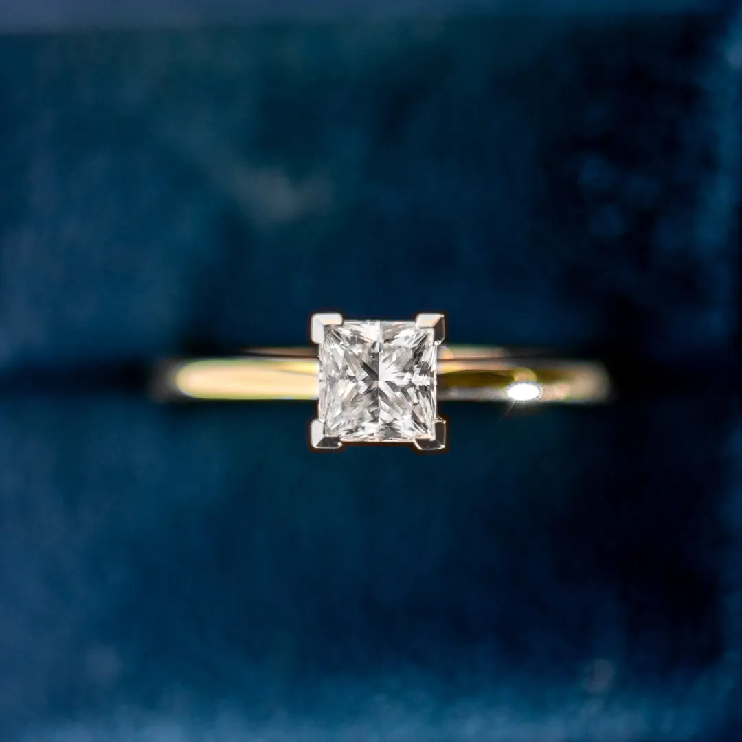 Anika | Princess Cut Solitaire Diamond Engagement Ring