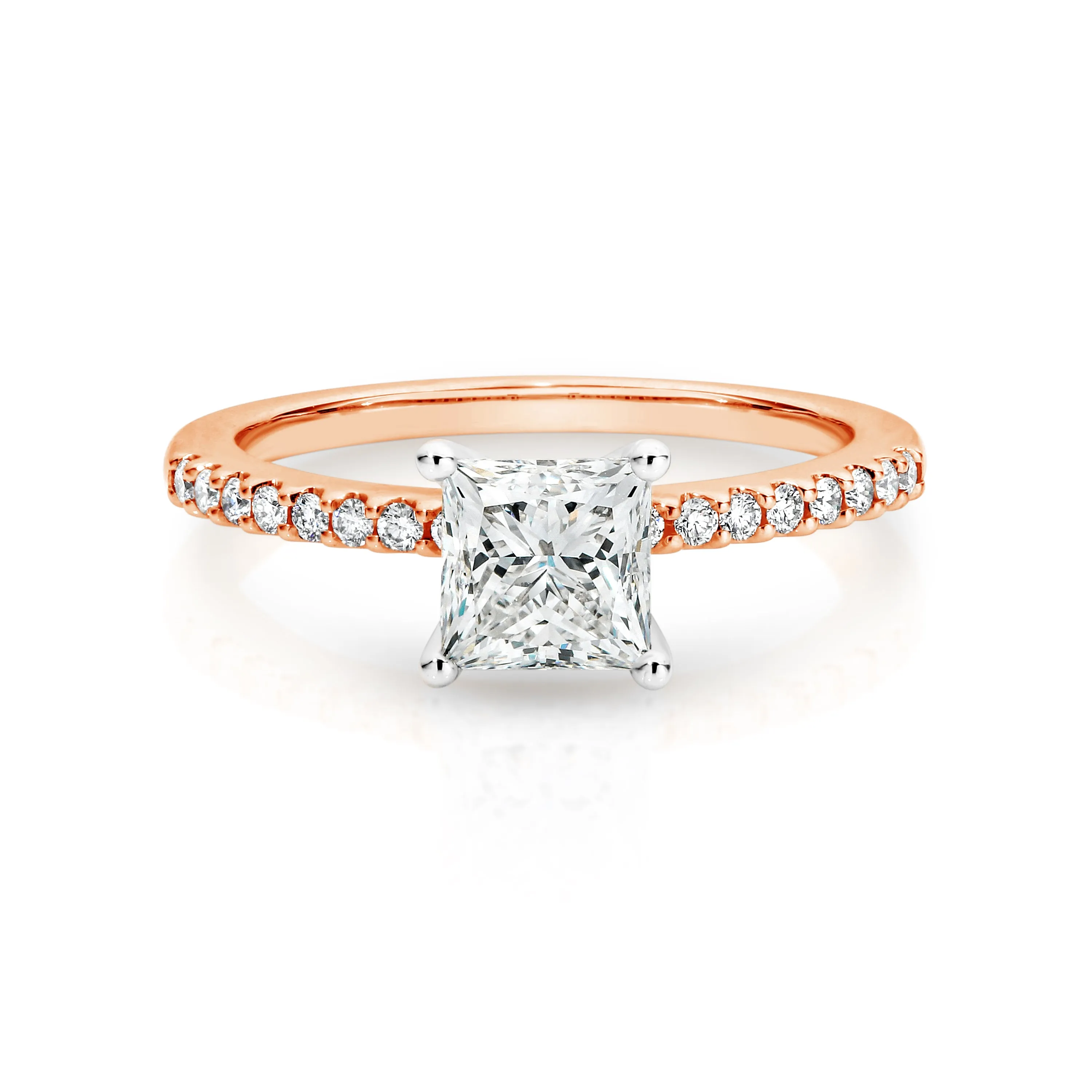 Anika | Princess Cut Solitaire Diamond Engagement Ring