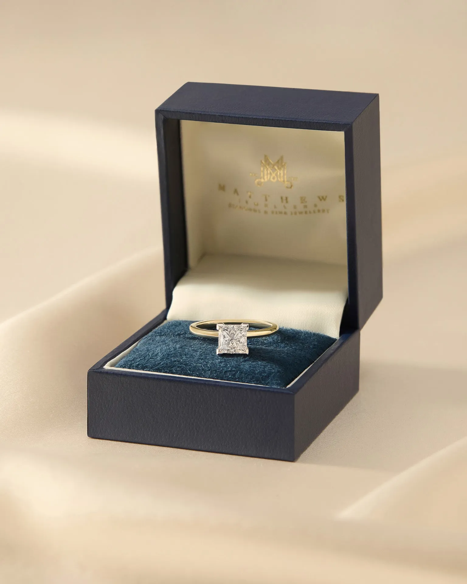 Anika | Princess Cut Solitaire Diamond Engagement Ring