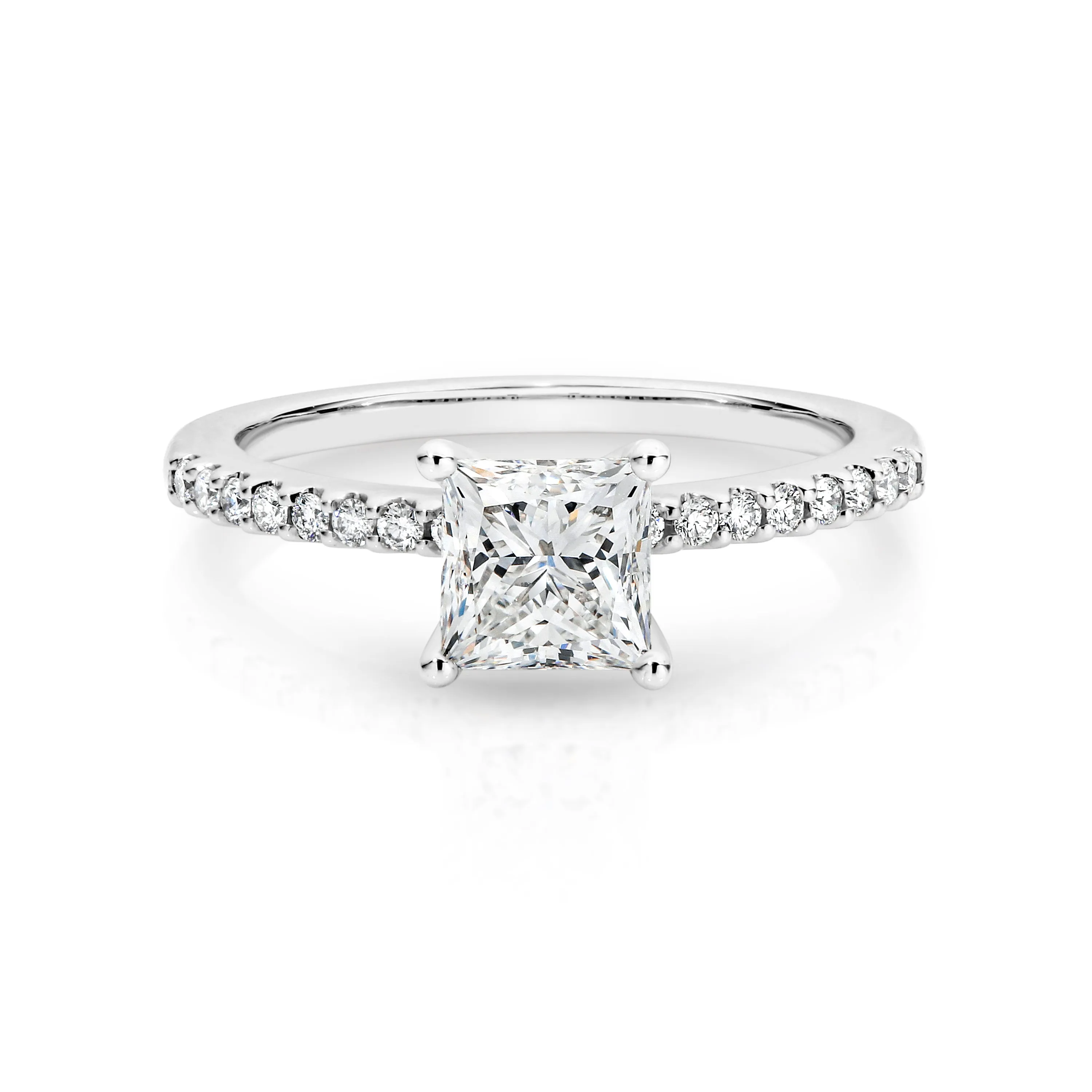 Anika | Princess Cut Solitaire Diamond Engagement Ring