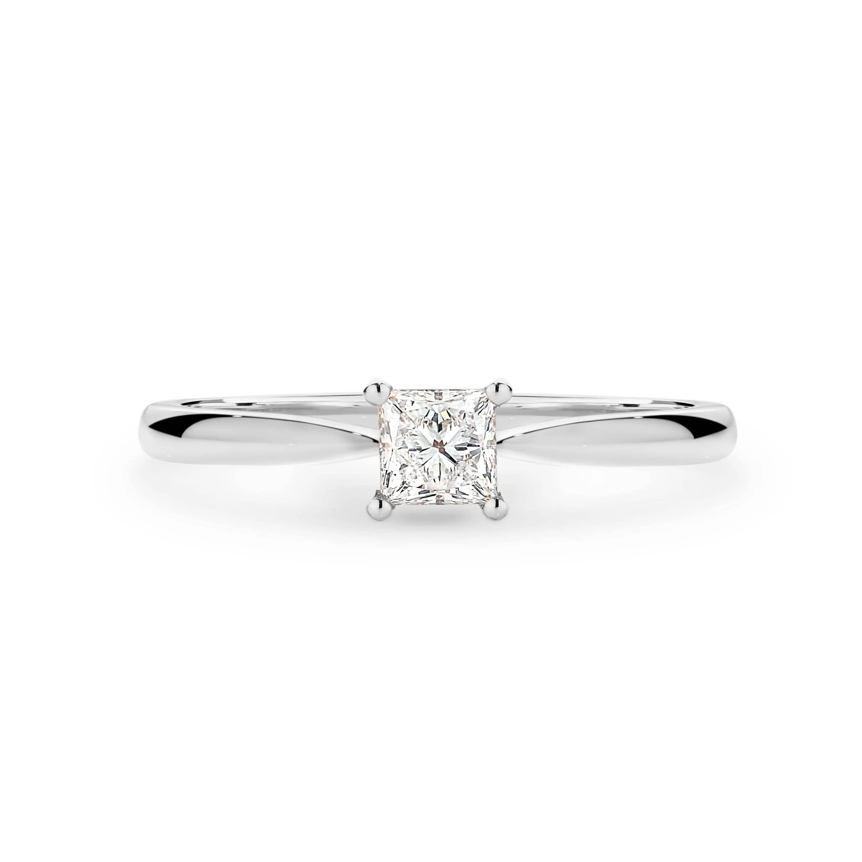 Anika | Princess Cut Solitaire Diamond Engagement Ring