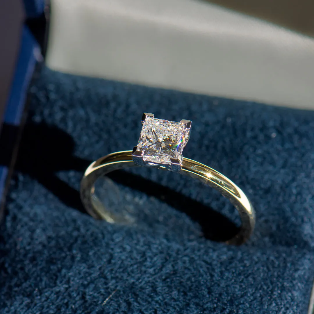 Anika | Princess Cut Solitaire Diamond Engagement Ring