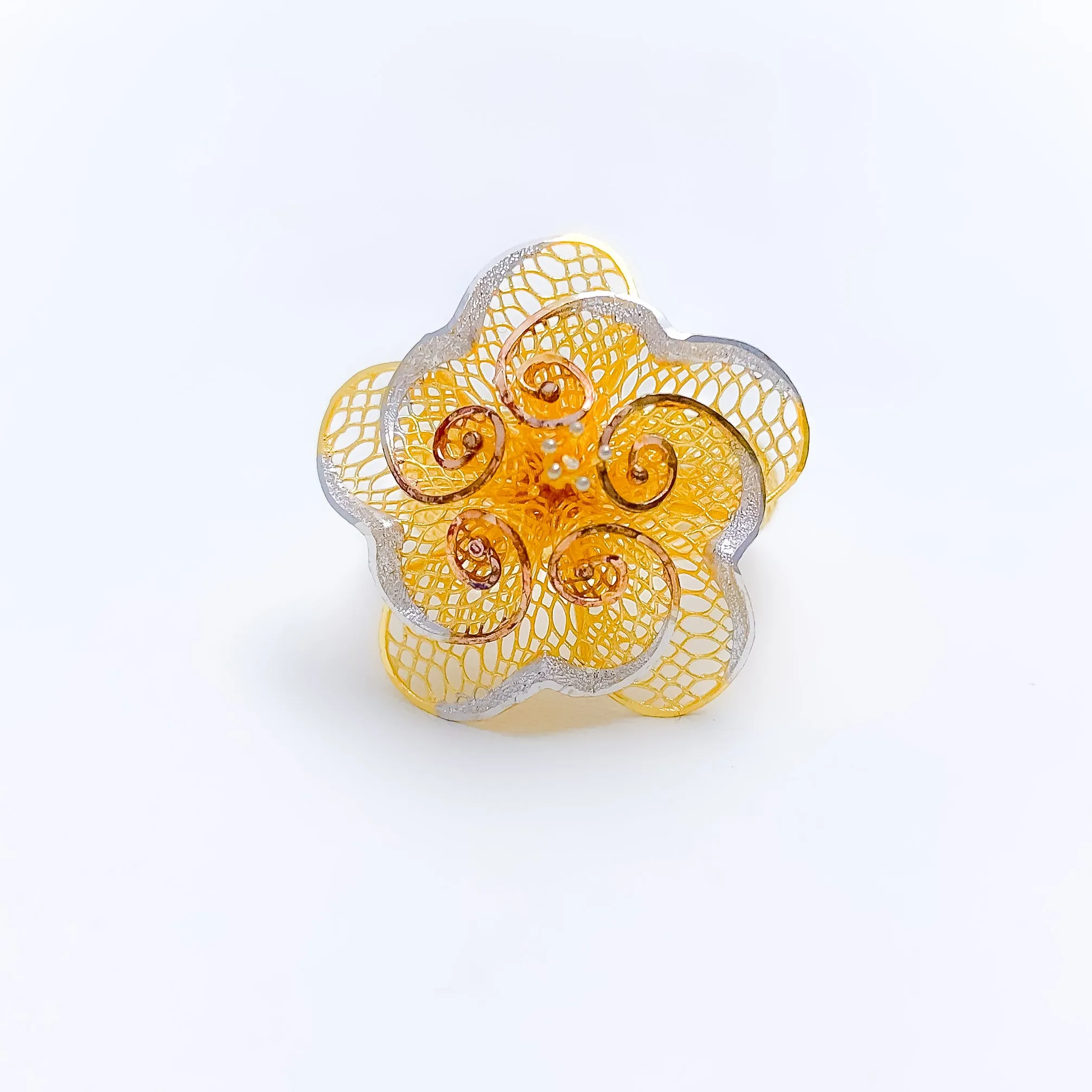 Artistic Spiral Petal Ring