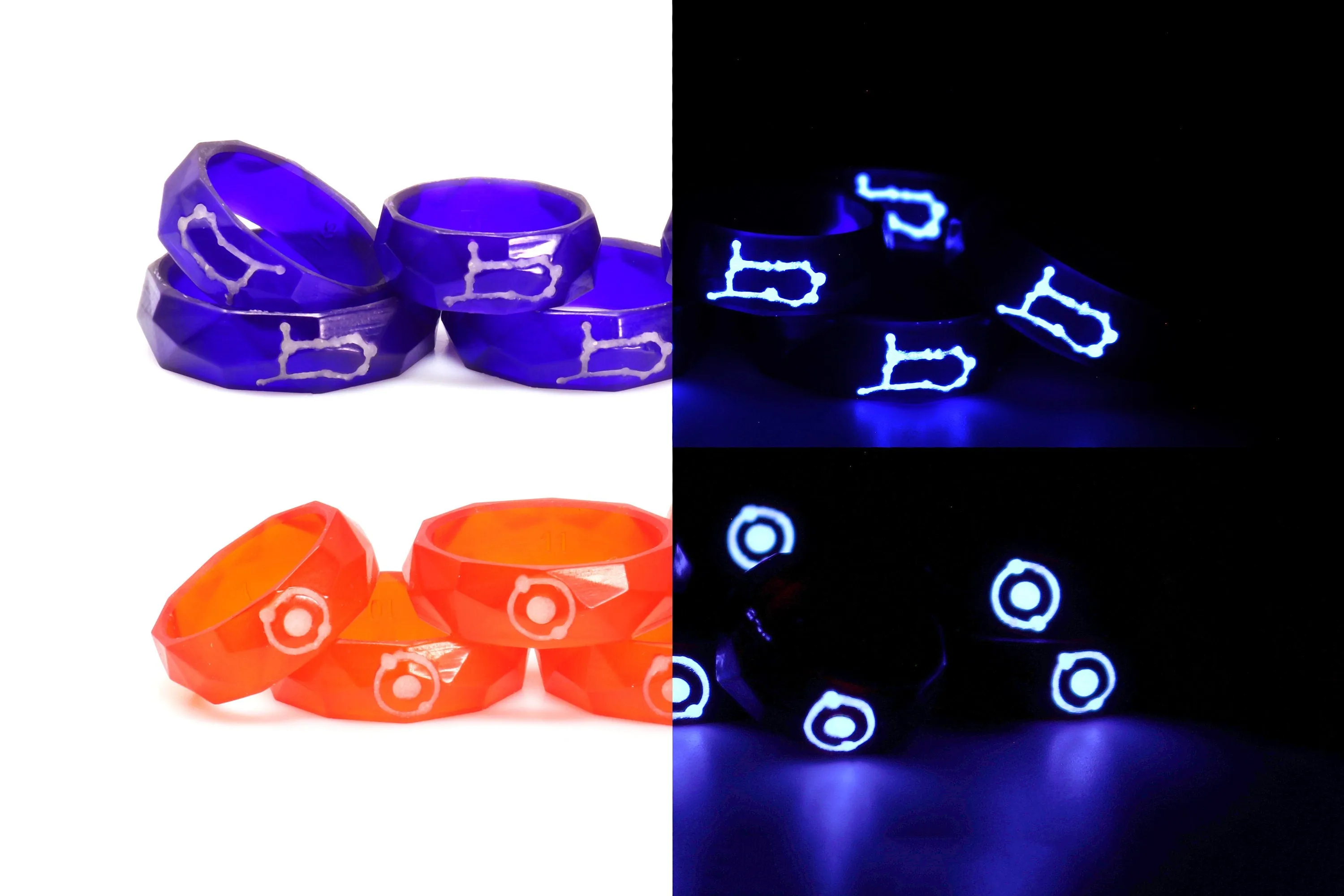 Azem & Emet Selch Convocation Glow in the Dark Rings - FFXIV