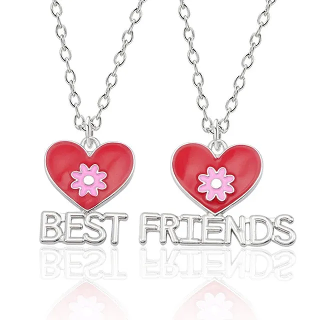 Best Friends Love Couple Necklace For Women Cut Animal Rabbit Rainbow