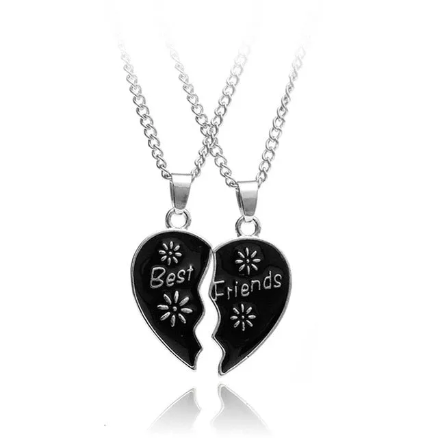 Best Friends Love Couple Necklace For Women Cut Animal Rabbit Rainbow