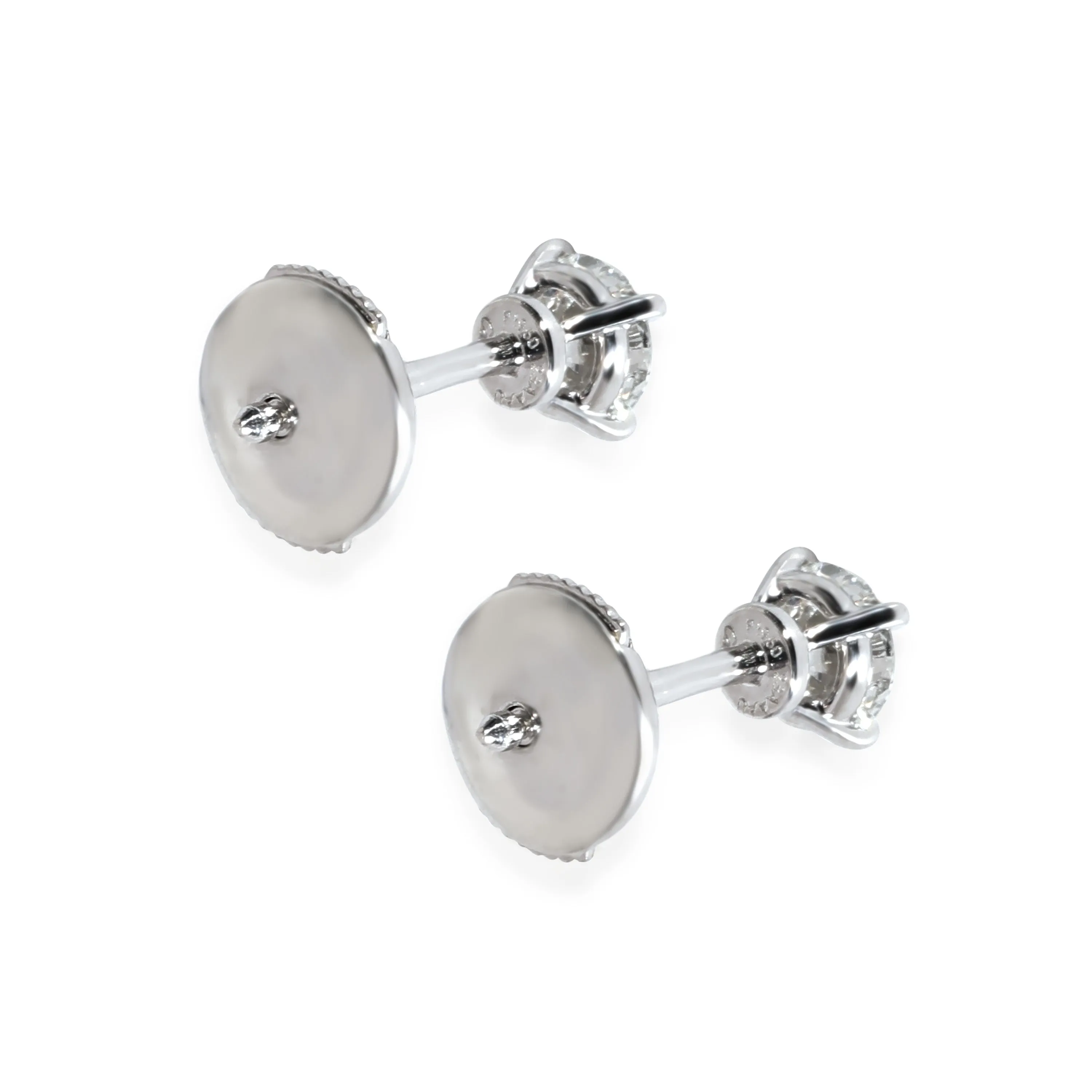 Cartier 1895 Diamond Stud Earrings in  Platinum E VS1 0.84 CTW