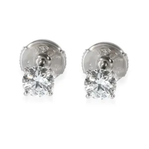 Cartier 1895 Diamond Stud Earrings in  Platinum E VS1 0.84 CTW