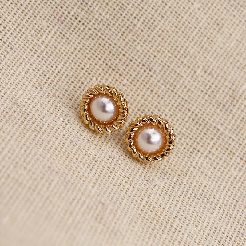 Chic Petite Pearl Earrings by Vienna Verve