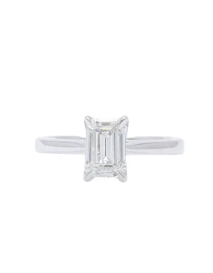 Diamond Ring - 1.50 carat Lab Grown Emerald Cut Diamond Ring in 18ct White Gold - 785717