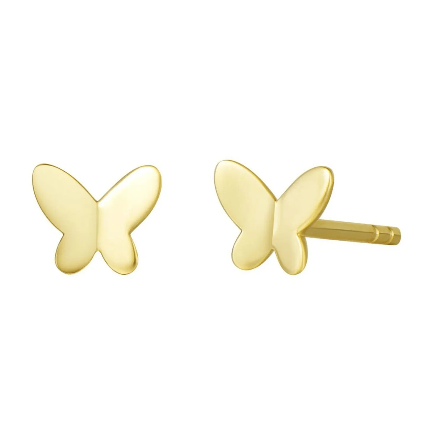 FANCIME "Mini Dream" Butterfly 14K Solid Yellow Gold Studs