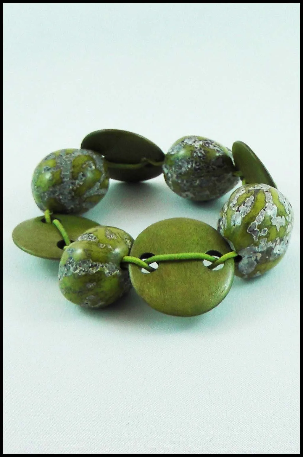 Faux Stone Bead Stretch Bracelet