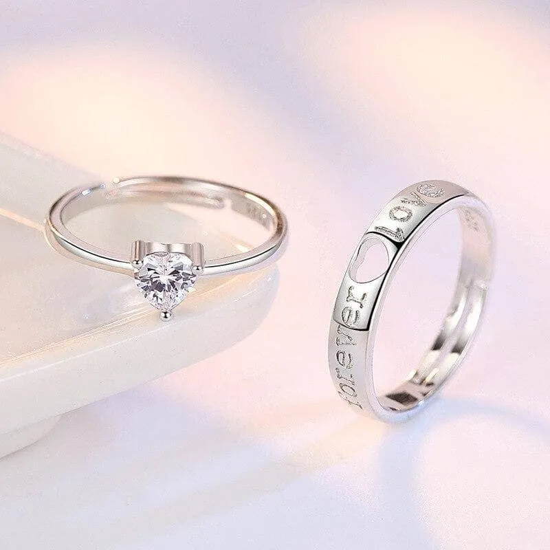 Forever Love Matching Couples Ring Set