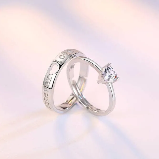 Forever Love Matching Couples Ring Set