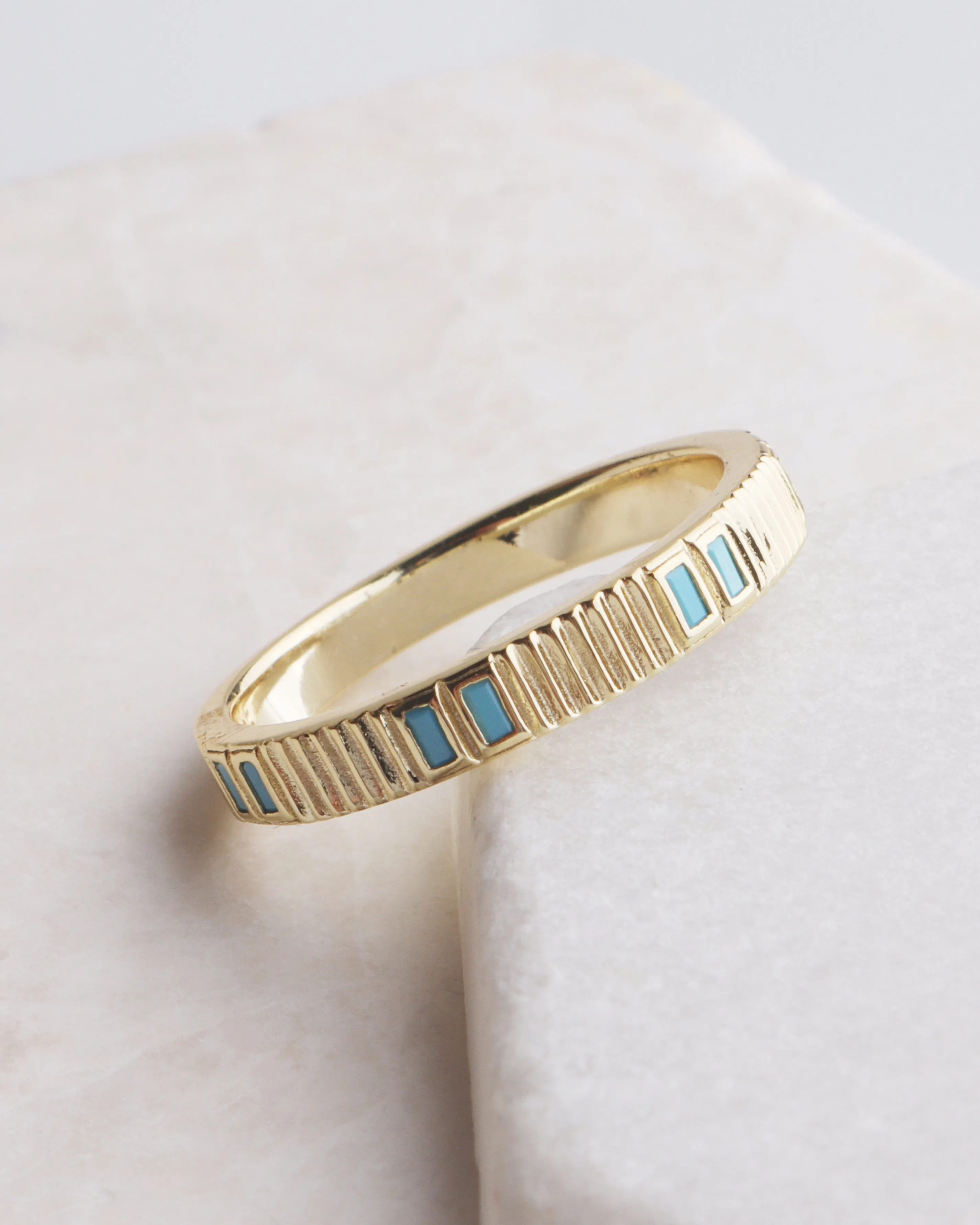 Gem Stone Vintage Ribbed Band