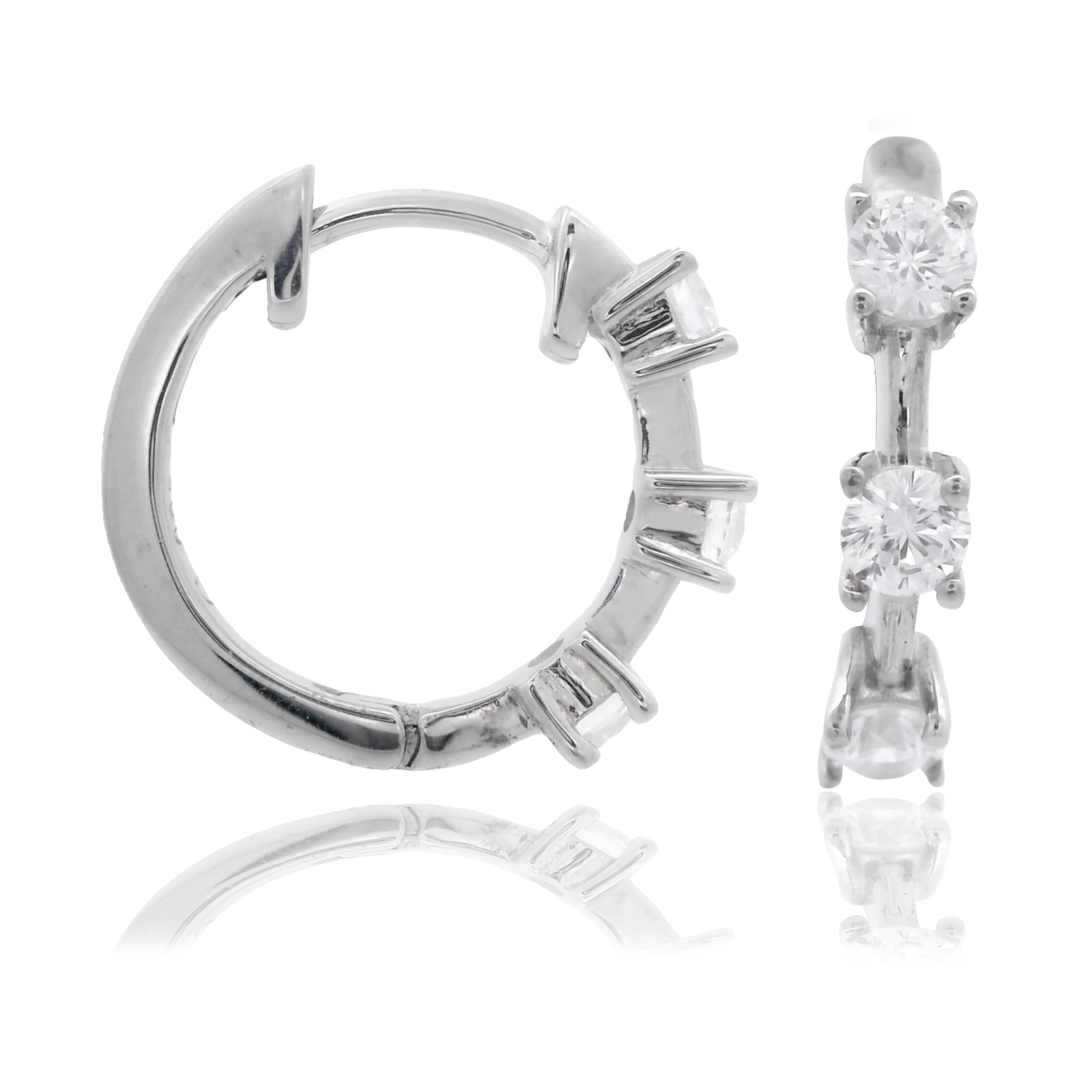 Georgini Chic Noel Trilogy Hoops - Silver