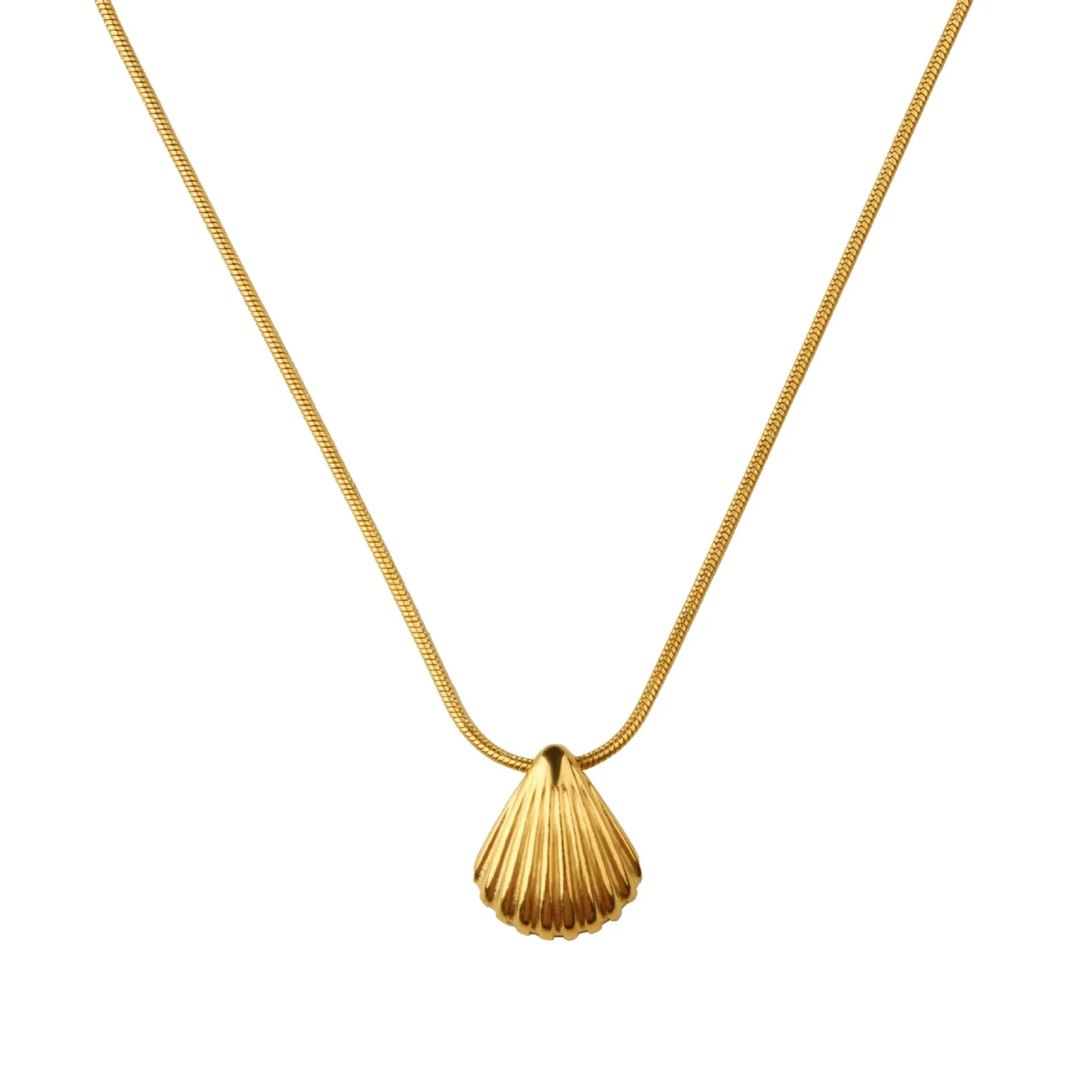 gold shell necklace