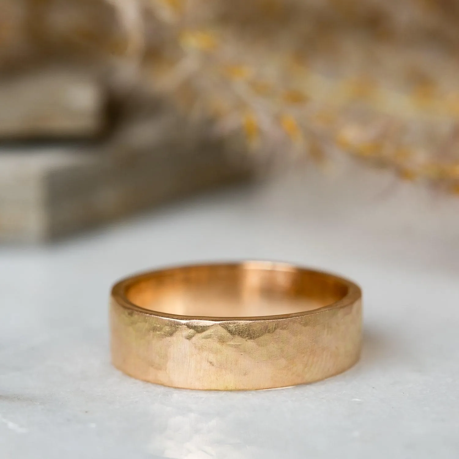 Hammered 5mm Wedding Band