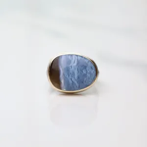 Jamie Joseph Asymmetrical Indian Blue Opal Ring