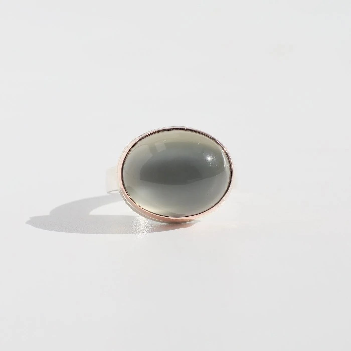 Jamie Joseph Oval Smooth Green Moonstone Ring