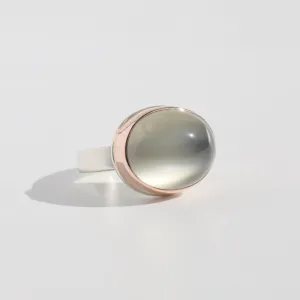 Jamie Joseph Oval Smooth Green Moonstone Ring