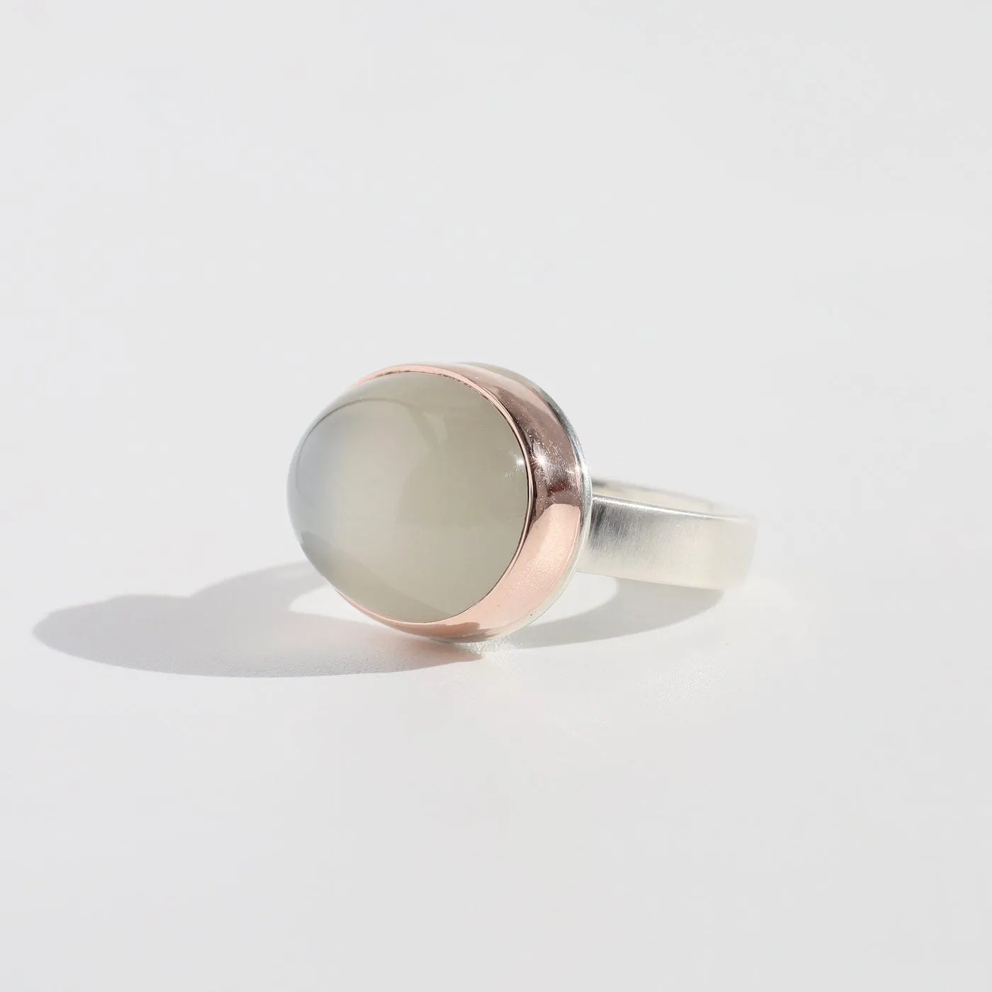 Jamie Joseph Oval Smooth Green Moonstone Ring