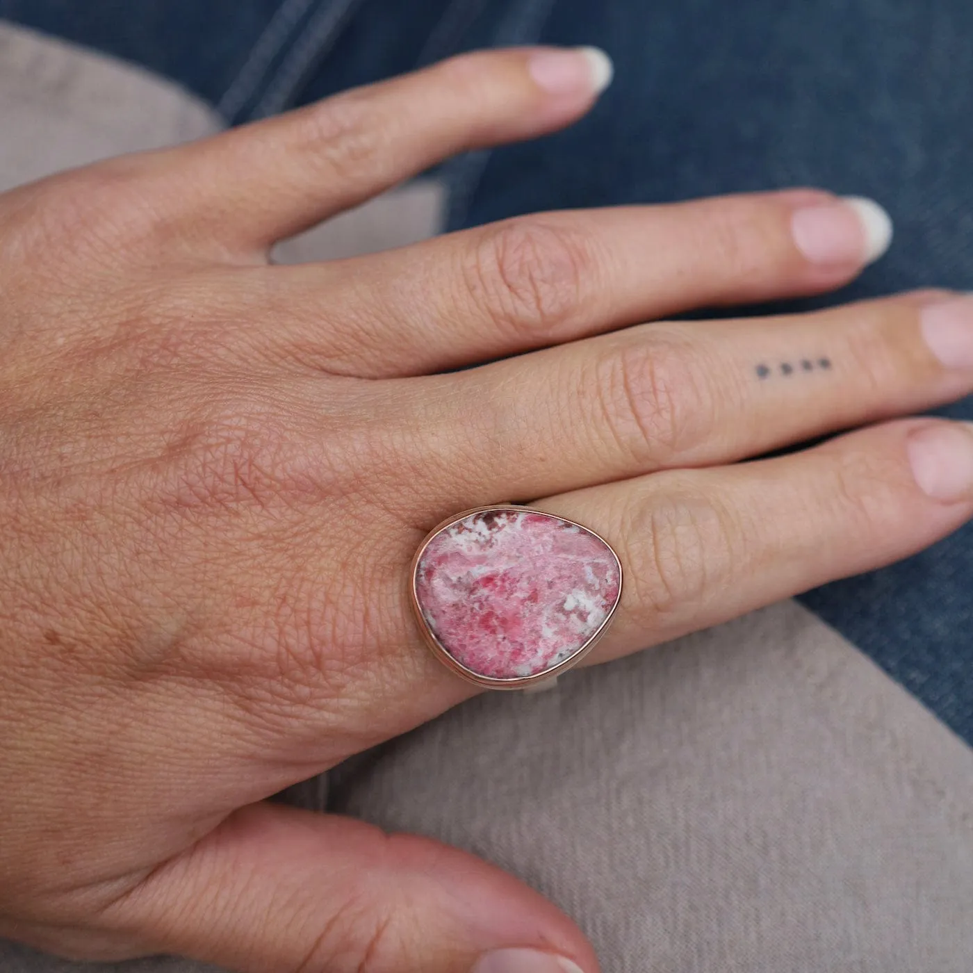 Jamie Joseph Vertical Asymmetrical Thulite Ring