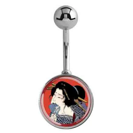 Josei Japanese Art Print Belly Ring