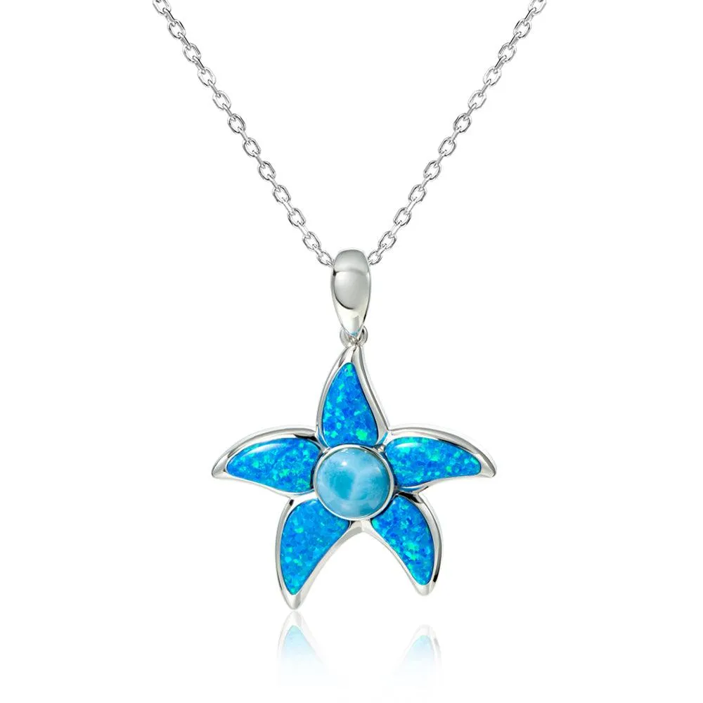 Larimar & Opal Sea Star Pendant