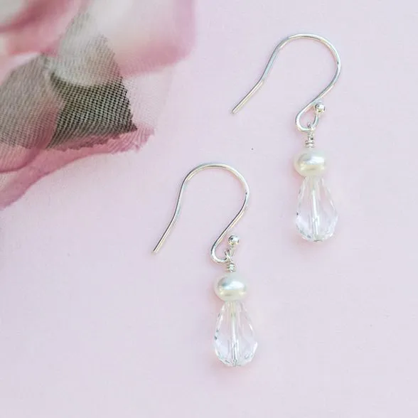 Lili Small Drop Wedding Earrings