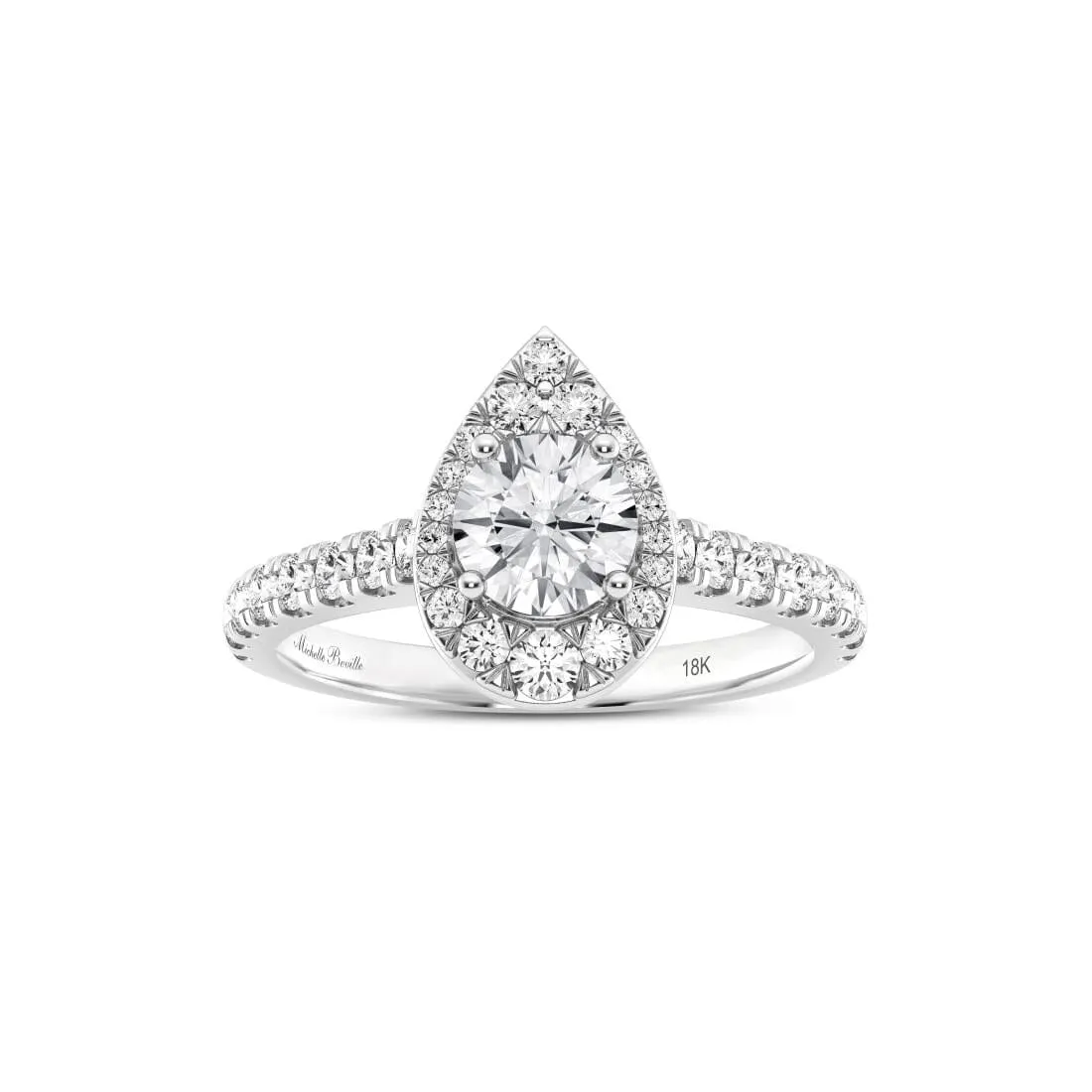 Love by Michelle Solitaire Fancy Ring with 1.20ct of Diamonds in 18ct White Gold