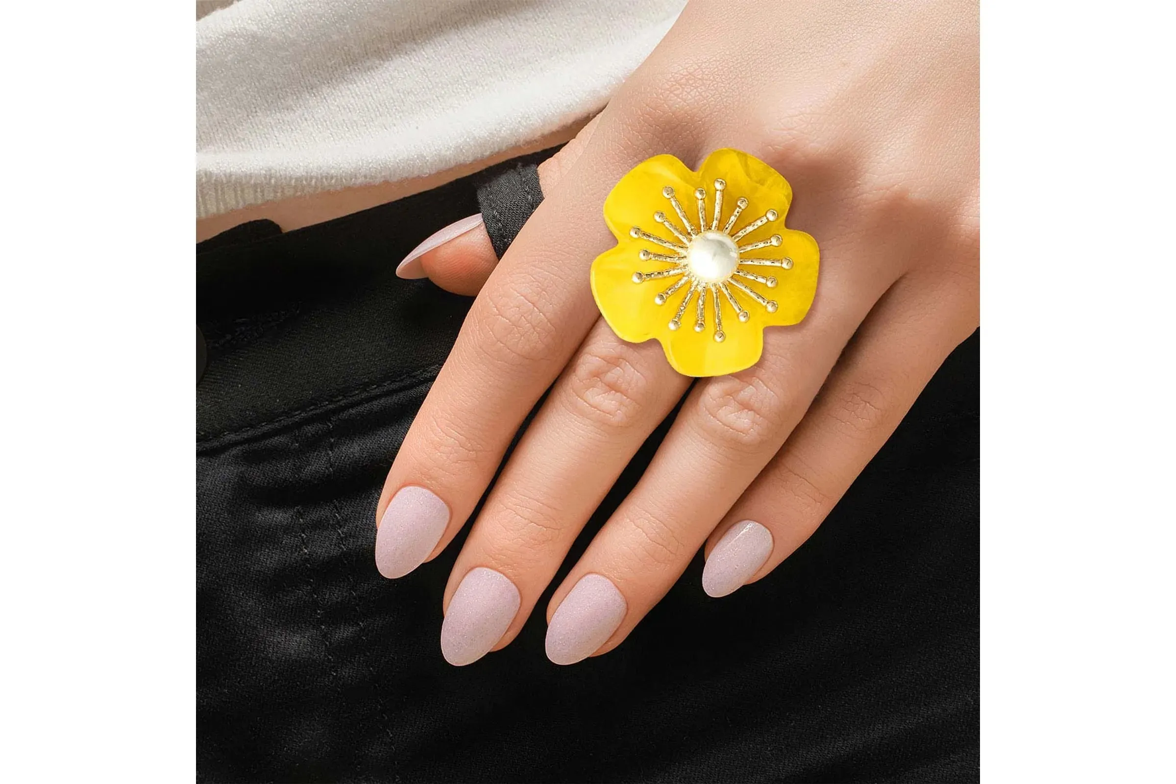 Marbled Flower Ring