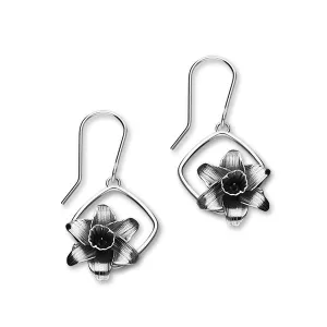 March Birth Flower Silver Earrings E1861