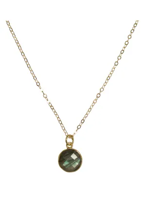 Monica Labradorite Gold Necklace *As Seen On Danica McKellar and Destination Wedding*