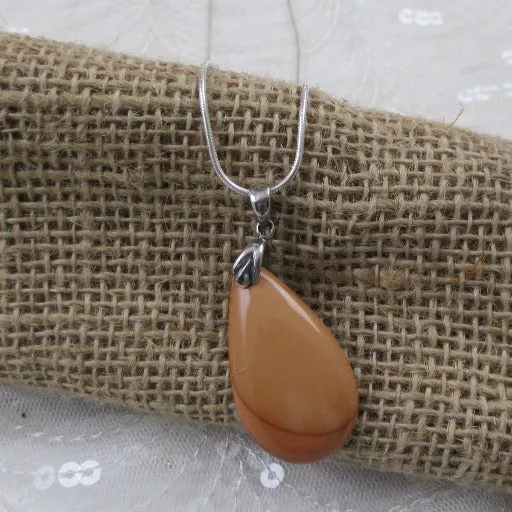 Mustard Gemstone Pendant Necklace