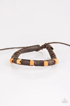 Paparazzi Bracelet ~ Backwoods Backpacker - Brown