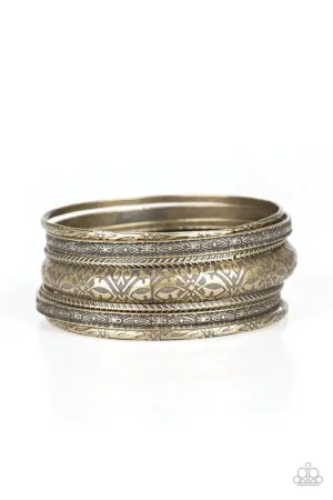 Paparazzi Bracelet ~ Hidden Groves - Brass