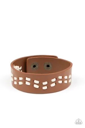 Paparazzi Bracelet ~ Leather Is My Favorite Color - Brown