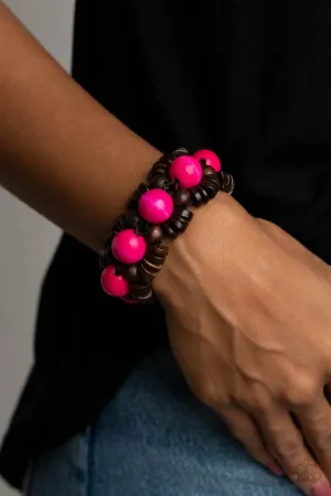 Paparazzi Bracelet ~ Tropical Temptations - Pink