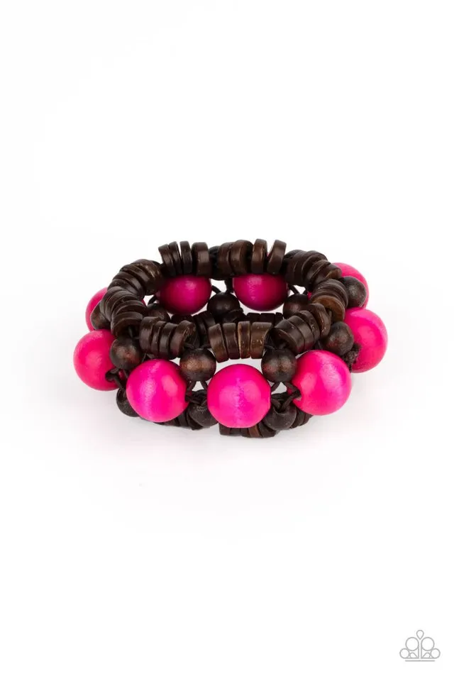 Paparazzi Bracelet ~ Tropical Temptations - Pink